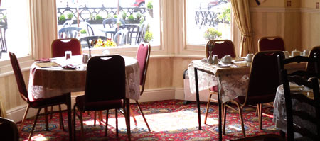 The dining room at St Heliers serves freshly cooked full English Breakfasts, as well as a choice of fruits and cereals.