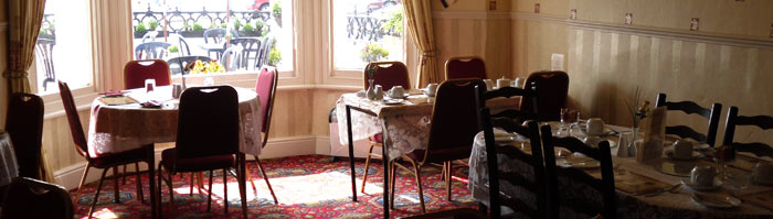 The dining room at St Heliers serves freshly cooked full English Breakfasts, as well as a choice of fruits and cereals.